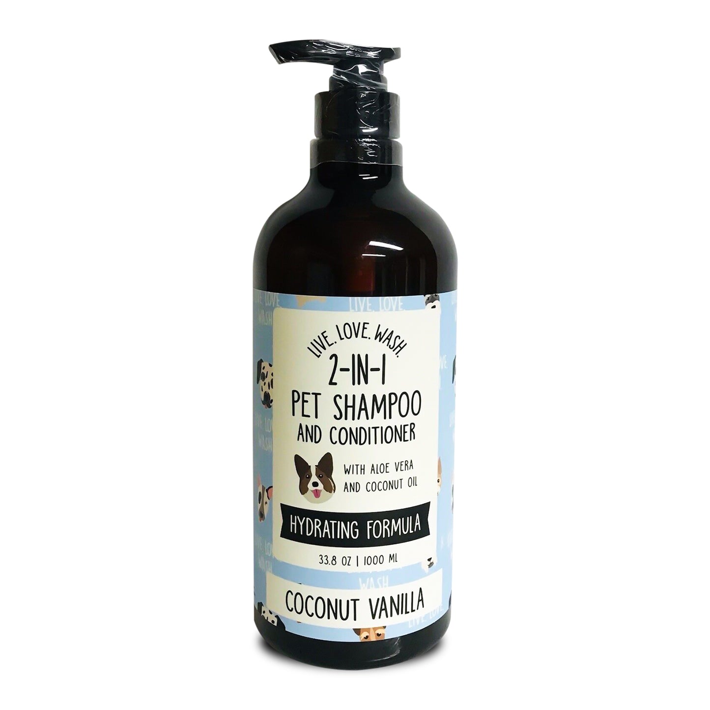 Precious Tails Live. Love. Wash. 2-in-1 Pet Shampoo & Conditioner, Cleanse, Conditions, Detangles, and Moisturizes, 1000ml