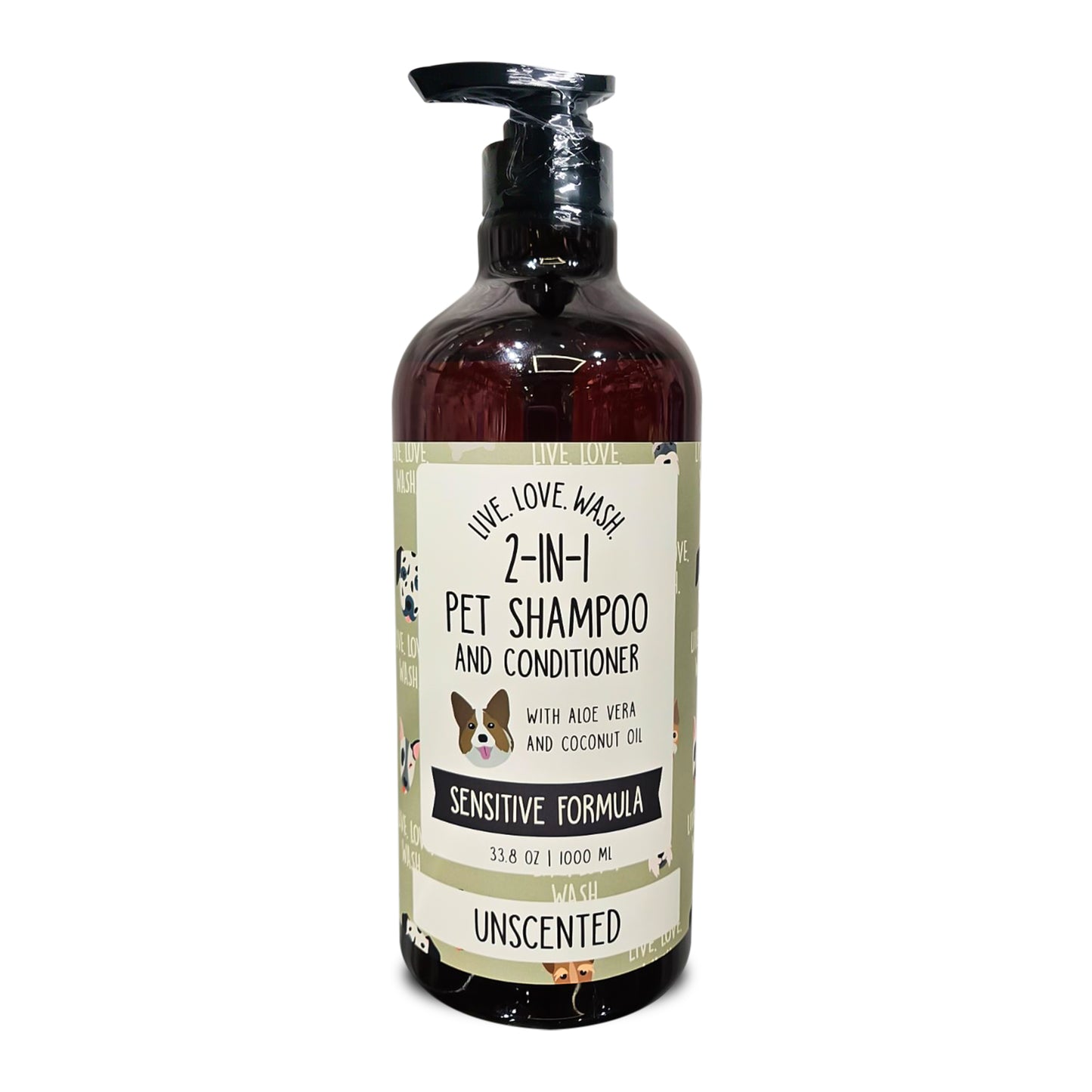 Precious Tails Live. Love. Wash. 2-in-1 Pet Shampoo & Conditioner, Cleanse, Conditions, Detangles, and Moisturizes, 1000ml