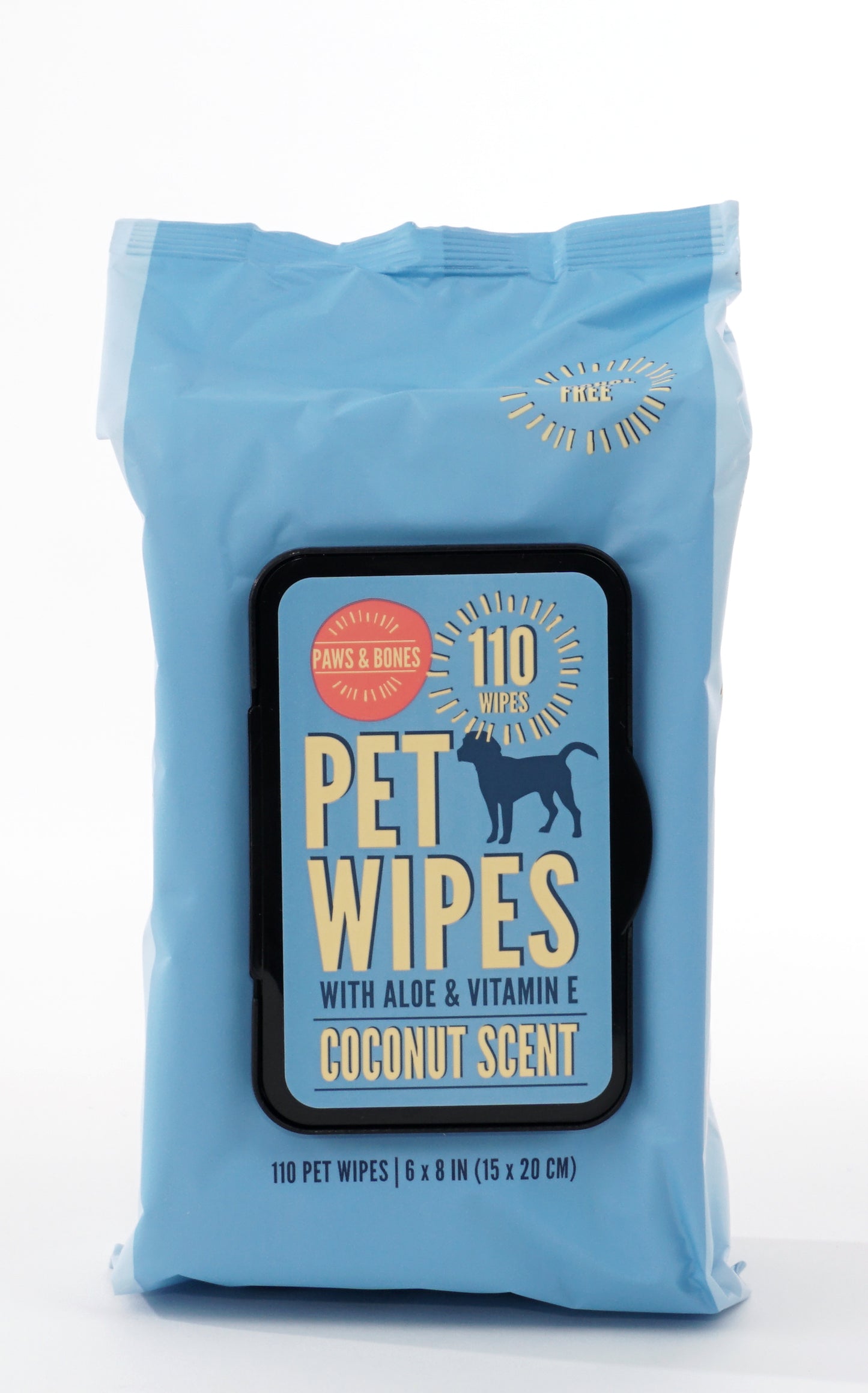 Precious Tails 110pc. Pet Wipes for Dogs, Dog Grooming Wipes, Puppy Wipes for Cleaning Deodorizing Paws, Butt, Body Extra Gentle with Aloe & Vitamin E.