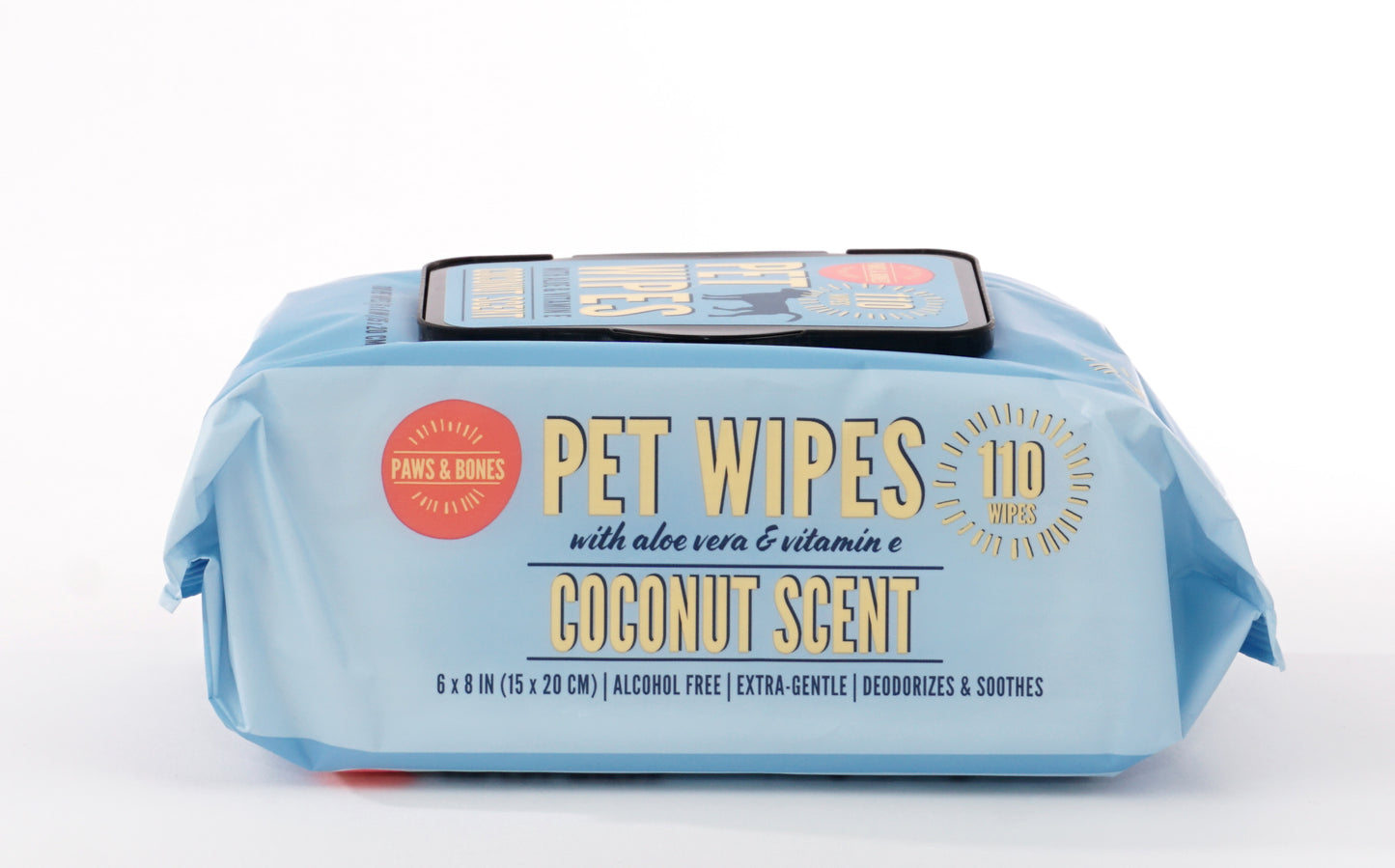 Precious Tails 110pc. Pet Wipes for Dogs, Dog Grooming Wipes, Puppy Wipes for Cleaning Deodorizing Paws, Butt, Body Extra Gentle with Aloe & Vitamin E.