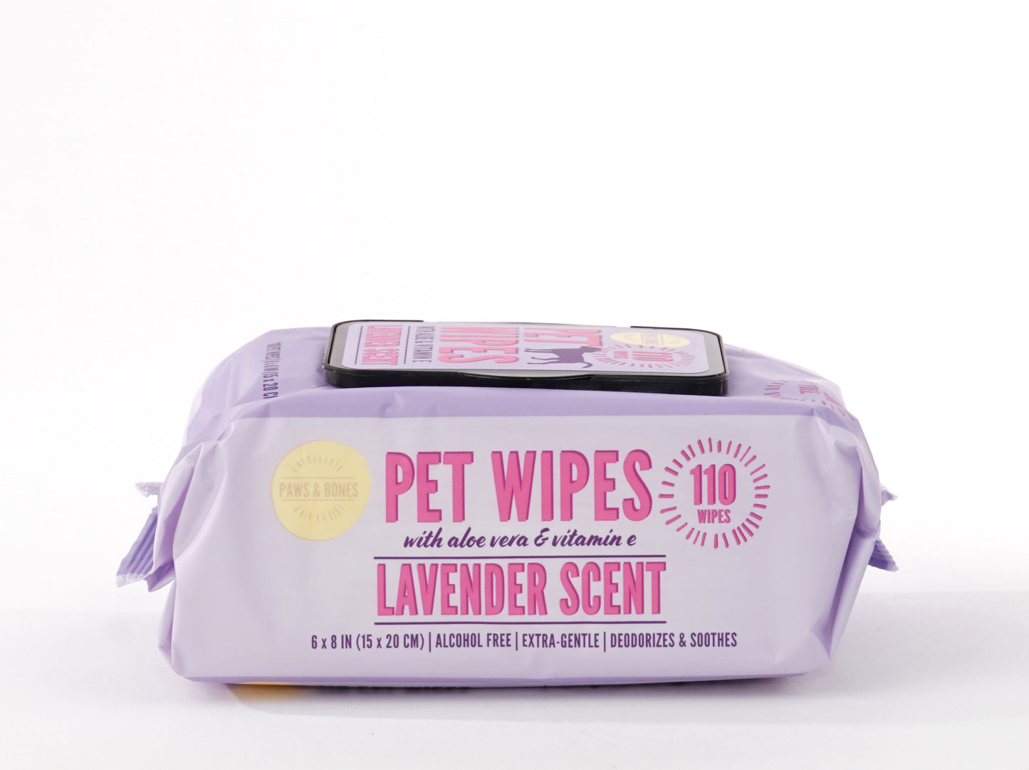 Precious Tails 110pc. Pet Wipes for Dogs, Dog Grooming Wipes, Puppy Wipes for Cleaning Deodorizing Paws, Butt, Body Extra Gentle with Aloe & Vitamin E.