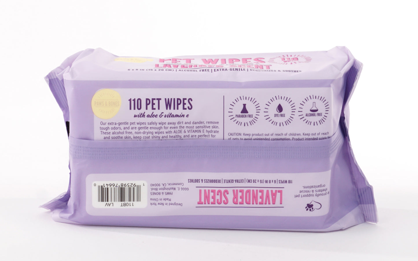 Precious Tails 110pc. Pet Wipes for Dogs, Dog Grooming Wipes, Puppy Wipes for Cleaning Deodorizing Paws, Butt, Body Extra Gentle with Aloe & Vitamin E.