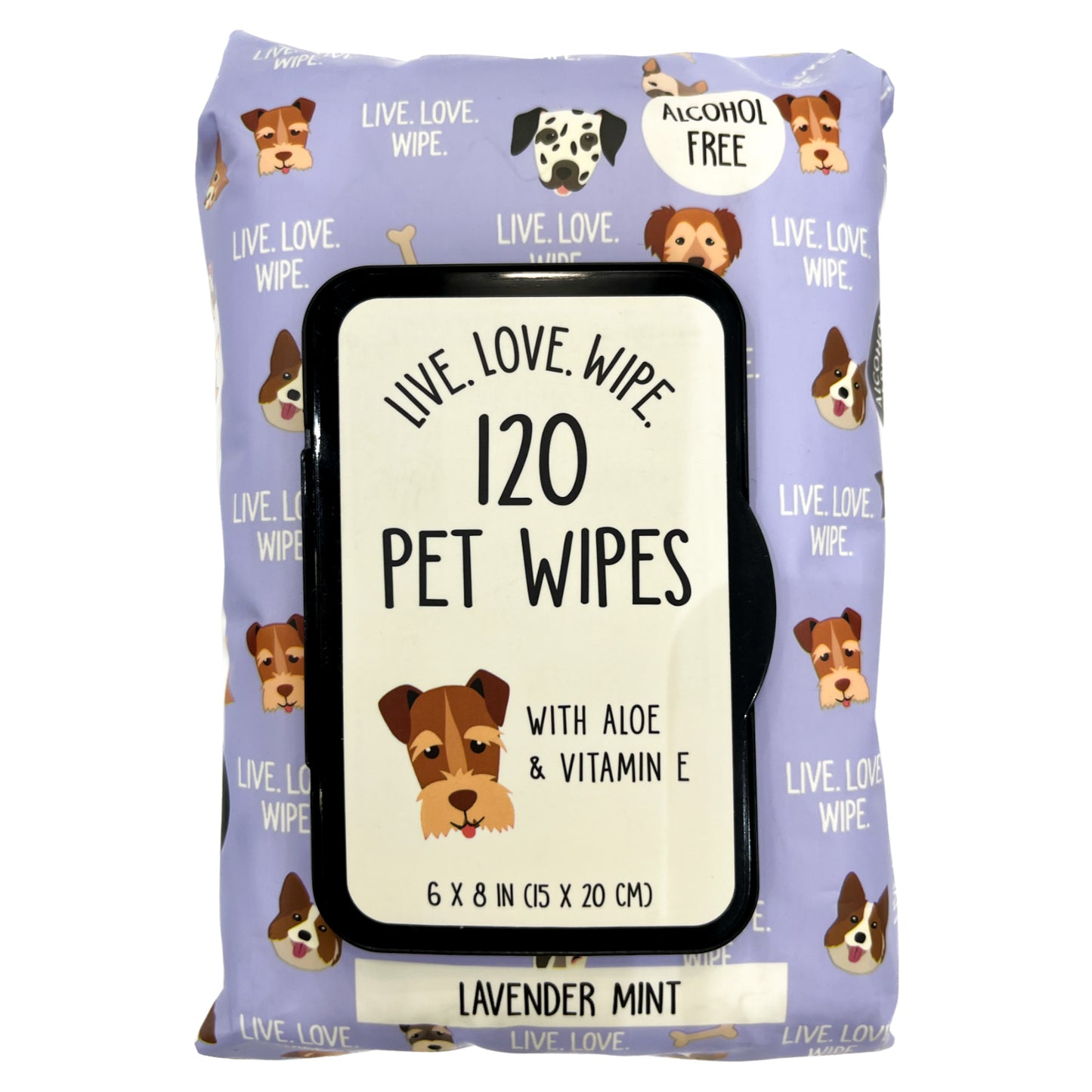 Precious Tails 120pc. Pet Wipes for Dogs, Dog Grooming Wipes, Puppy Wipes for Cleaning Deodorizing Paws, Butt, Body, Live. Love. Scented Wipe