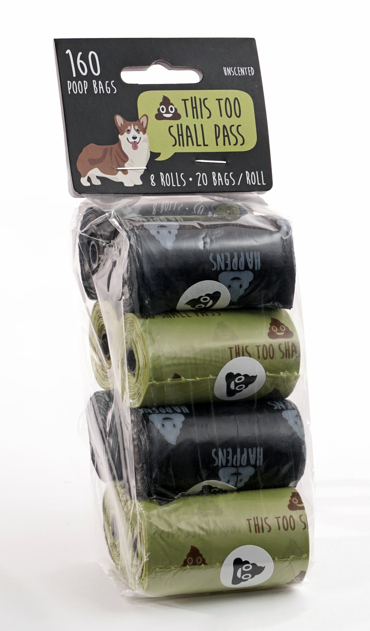 Precious Tails Dog Poop Bags, Biodegradable Humorous Pet Waste Bags Refills in Rolls, Leak-Proof, Durable, 160 ct