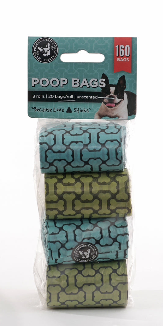 Precious Tails Dog Poop Bags, Leak-Proof Pet Waste Bag Rolls Refills for Dog, 160 ct