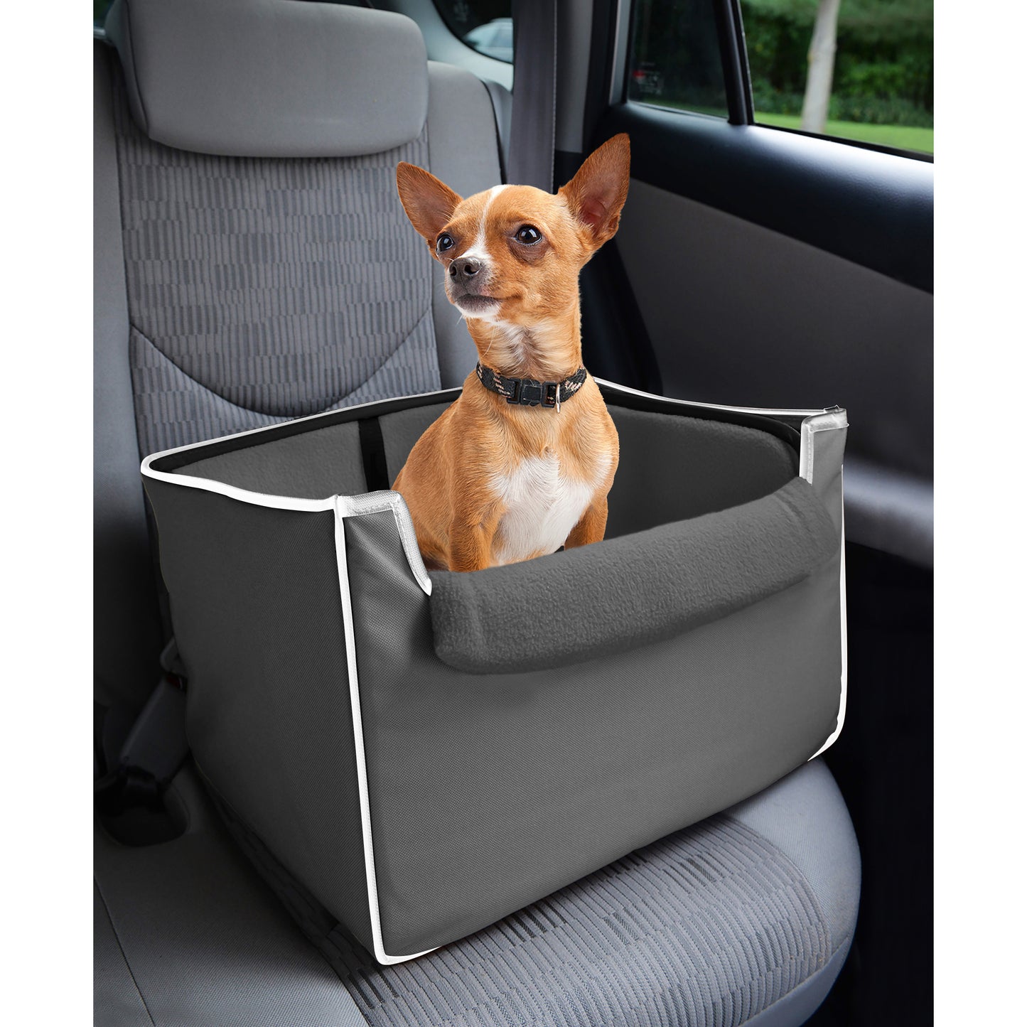 Co-Pilot Pet Car Seat  -  Collapsible and Foldable Booster Car Seats for Small - Medium Sized Dogs