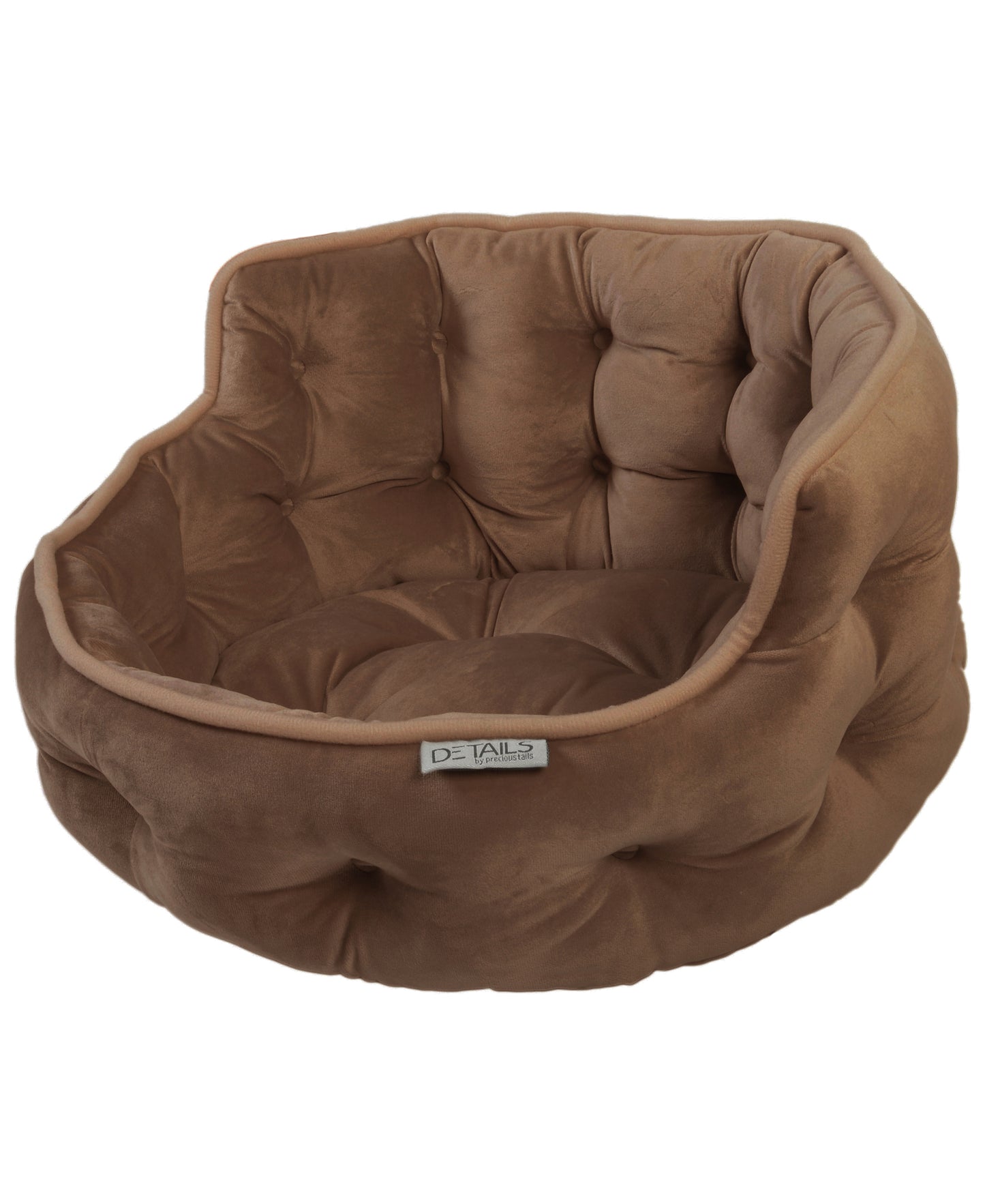 Details Round Cuddler Pet Bed, Dog Bed for Small Dogs and Cats, Ultra Plush Mini Tufted Velvet