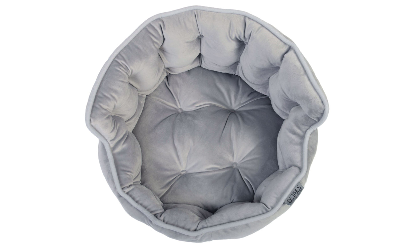 Details Round Cuddler Pet Bed, Dog Bed for Small Dogs and Cats, Ultra Plush Mini Tufted Velvet