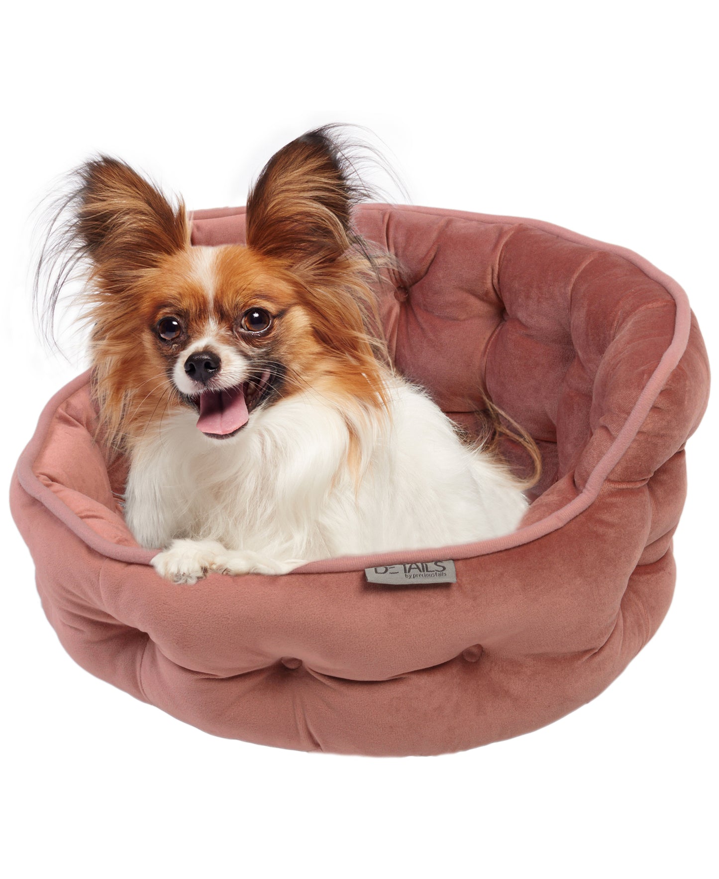 Details Round Cuddler Pet Bed, Dog Bed for Small Dogs and Cats, Ultra Plush Mini Tufted Velvet