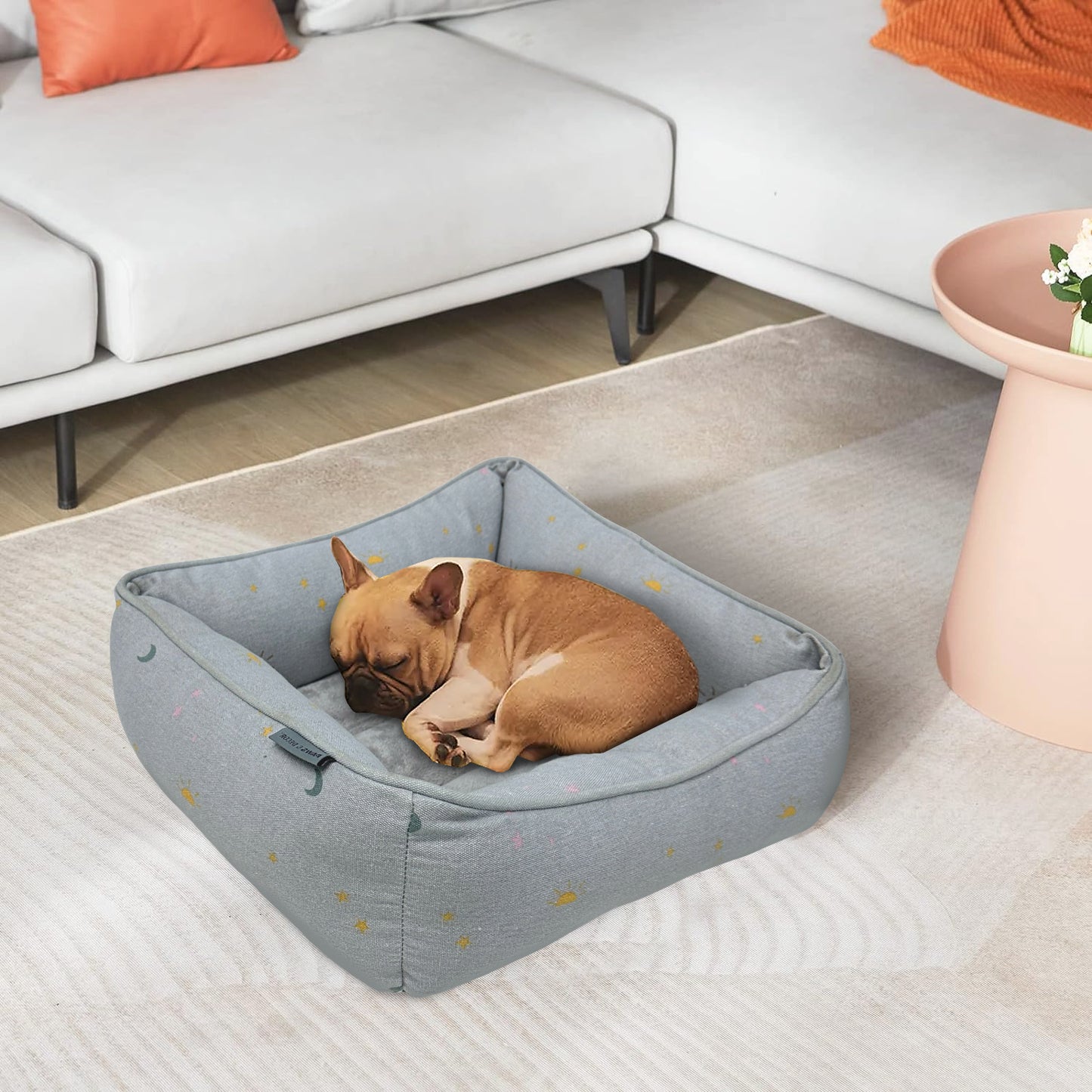 Paws and Décor Celestial Cuddler - Ultra-Plush, Comfort Printed Pet Bed for Dogs and Cats - Cozy, Durable, and Luxurious Sleep Space with Stellar Design