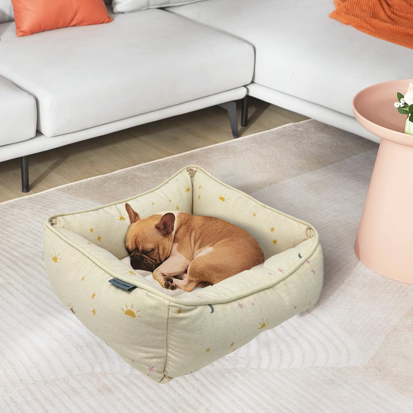 Paws and Décor Celestial Cuddler - Ultra-Plush, Comfort Printed Pet Bed for Dogs and Cats - Cozy, Durable, and Luxurious Sleep Space with Stellar Design