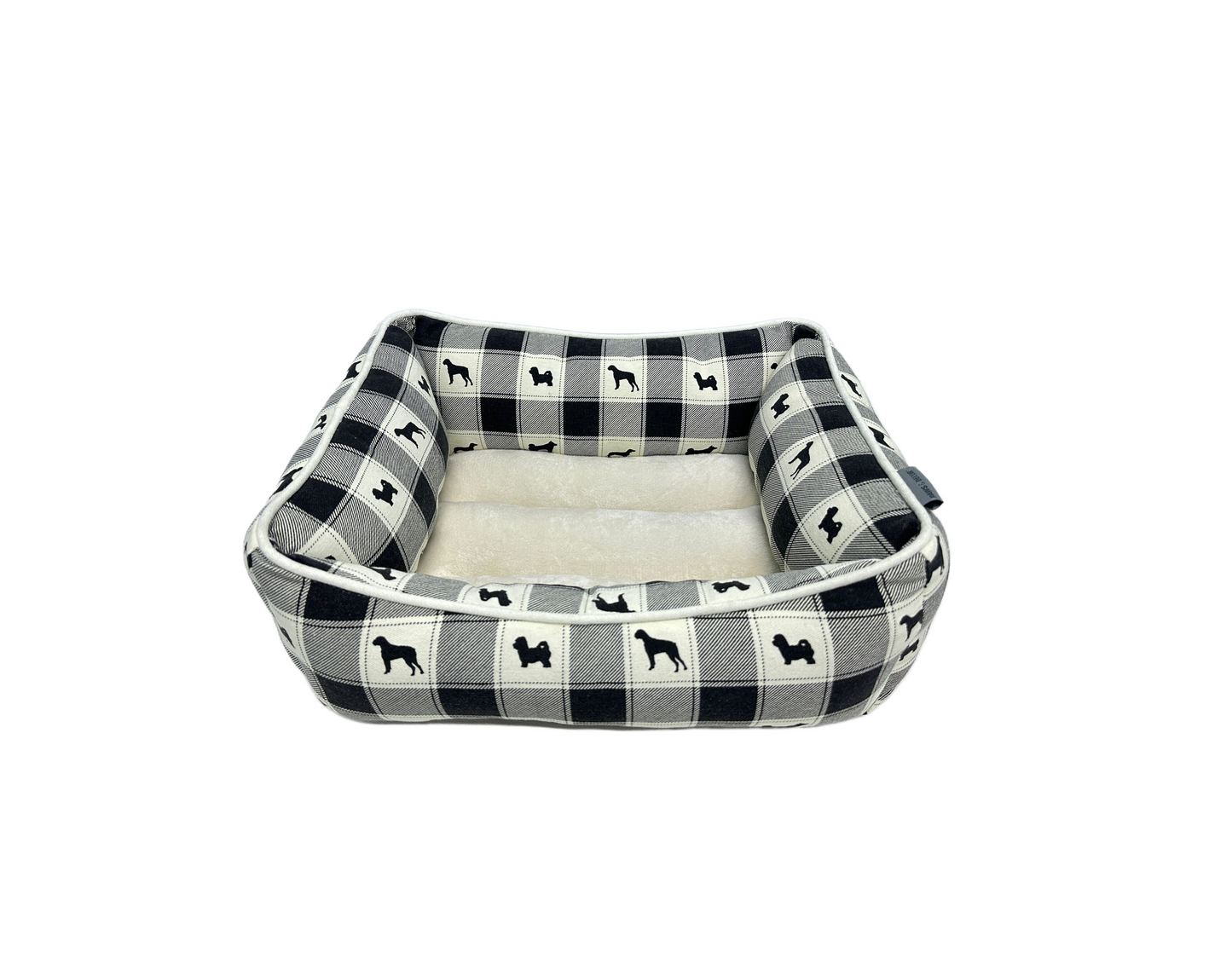 Paws and Décor All Over Plaid Dogs Cuddler - Ultra-Plush, Comfort Printed Pet Bed for Dogs and Cats - Cozy, Durable, and Luxurious Sleep Space with Stellar Design