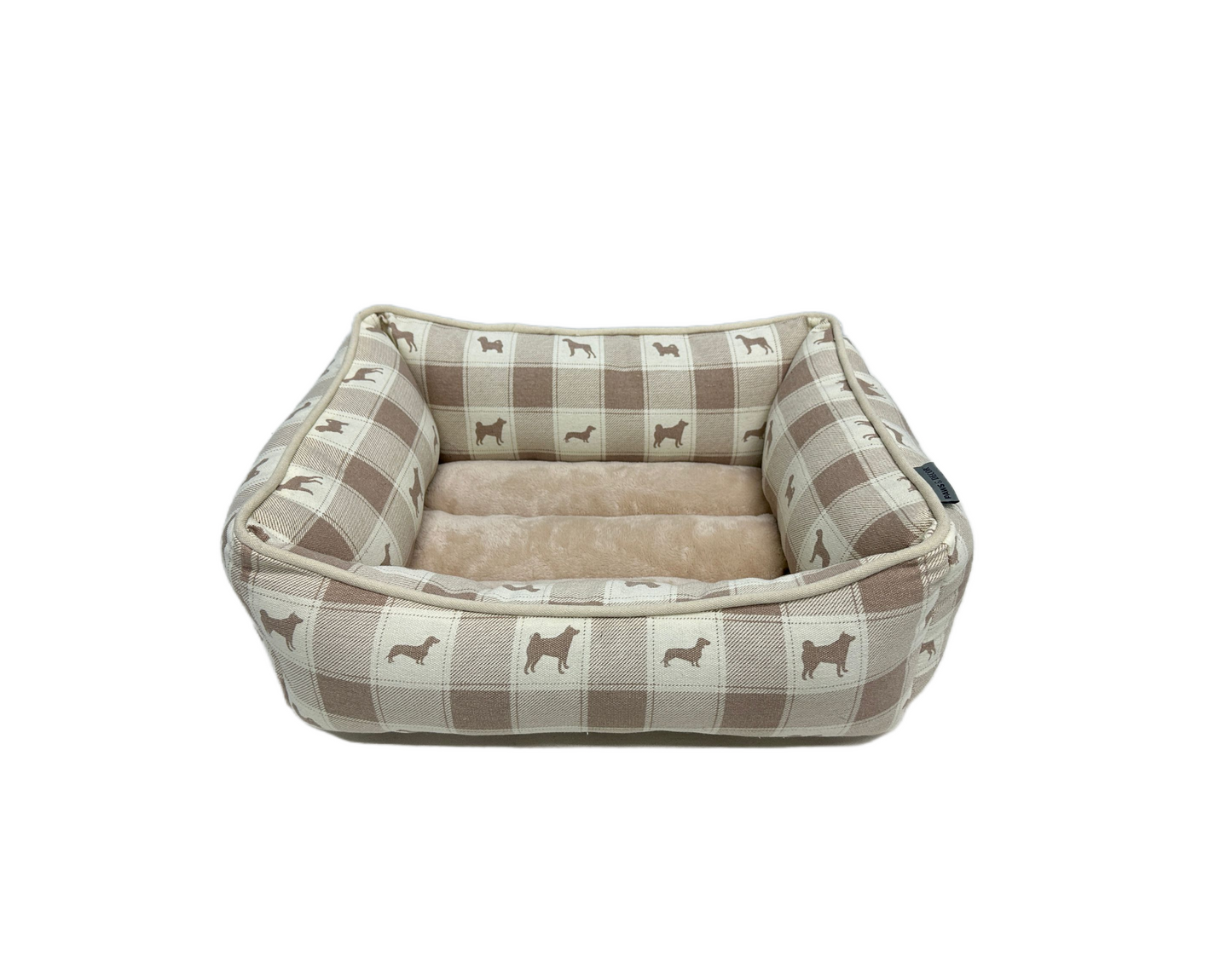 Paws and Décor All Over Plaid Dogs Cuddler - Ultra-Plush, Comfort Printed Pet Bed for Dogs and Cats - Cozy, Durable, and Luxurious Sleep Space with Stellar Design