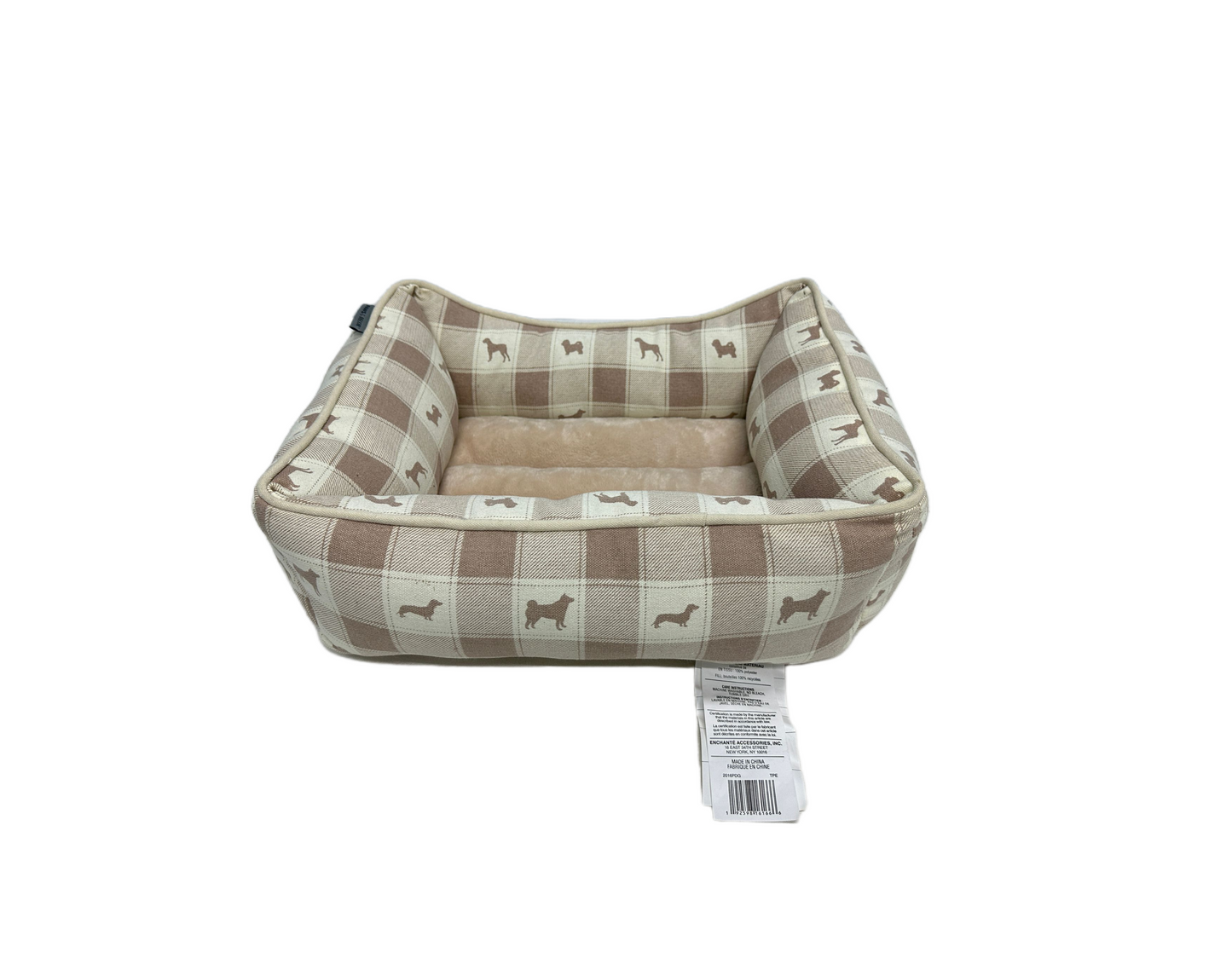 Paws and Décor All Over Plaid Dogs Cuddler - Ultra-Plush, Comfort Printed Pet Bed for Dogs and Cats - Cozy, Durable, and Luxurious Sleep Space with Stellar Design