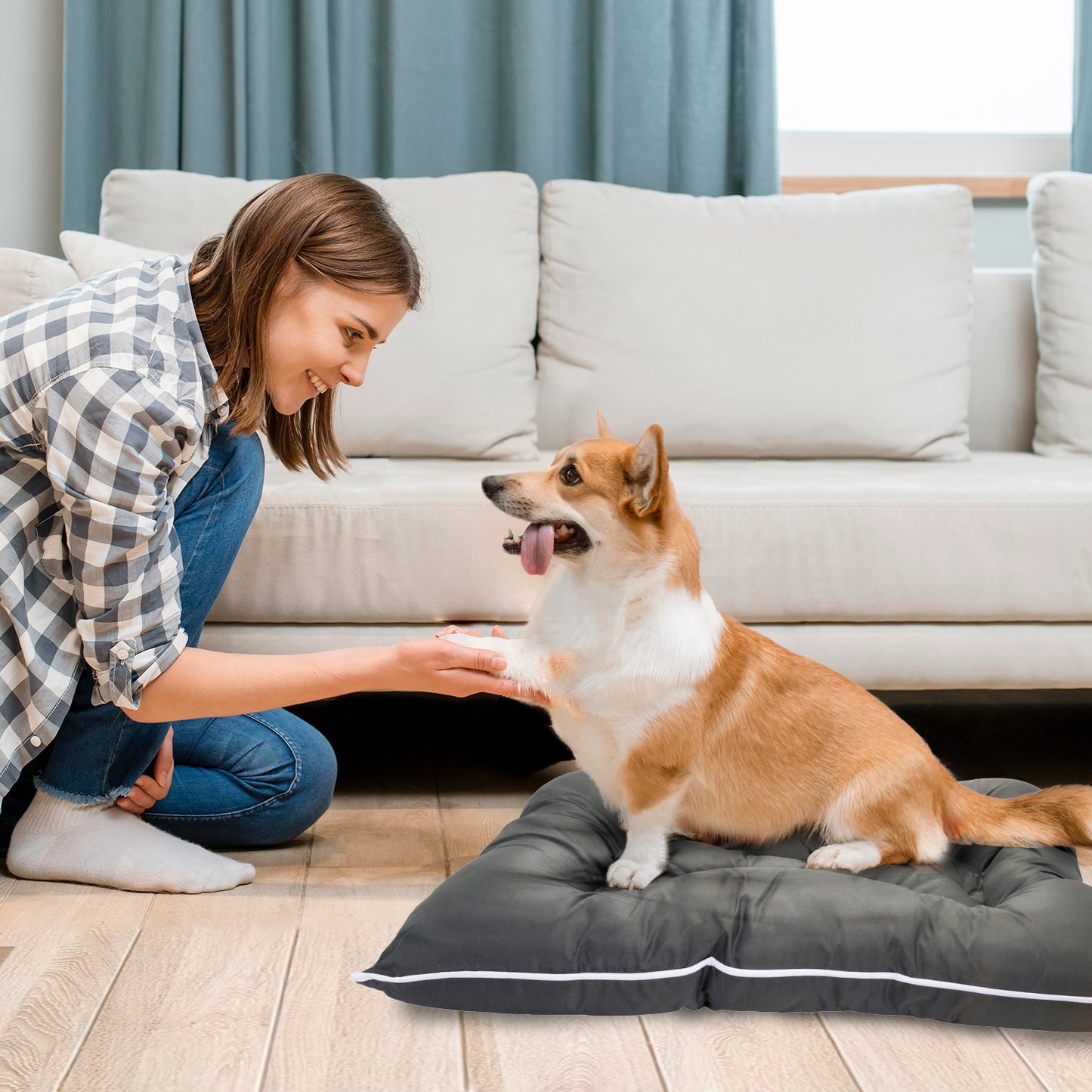 Co-Pilot Waterproof Dog Bed - Chew Proof Pet Bed - Durable Outdoor Mat for Dogs, Heavy Duty, Ideal for Travel