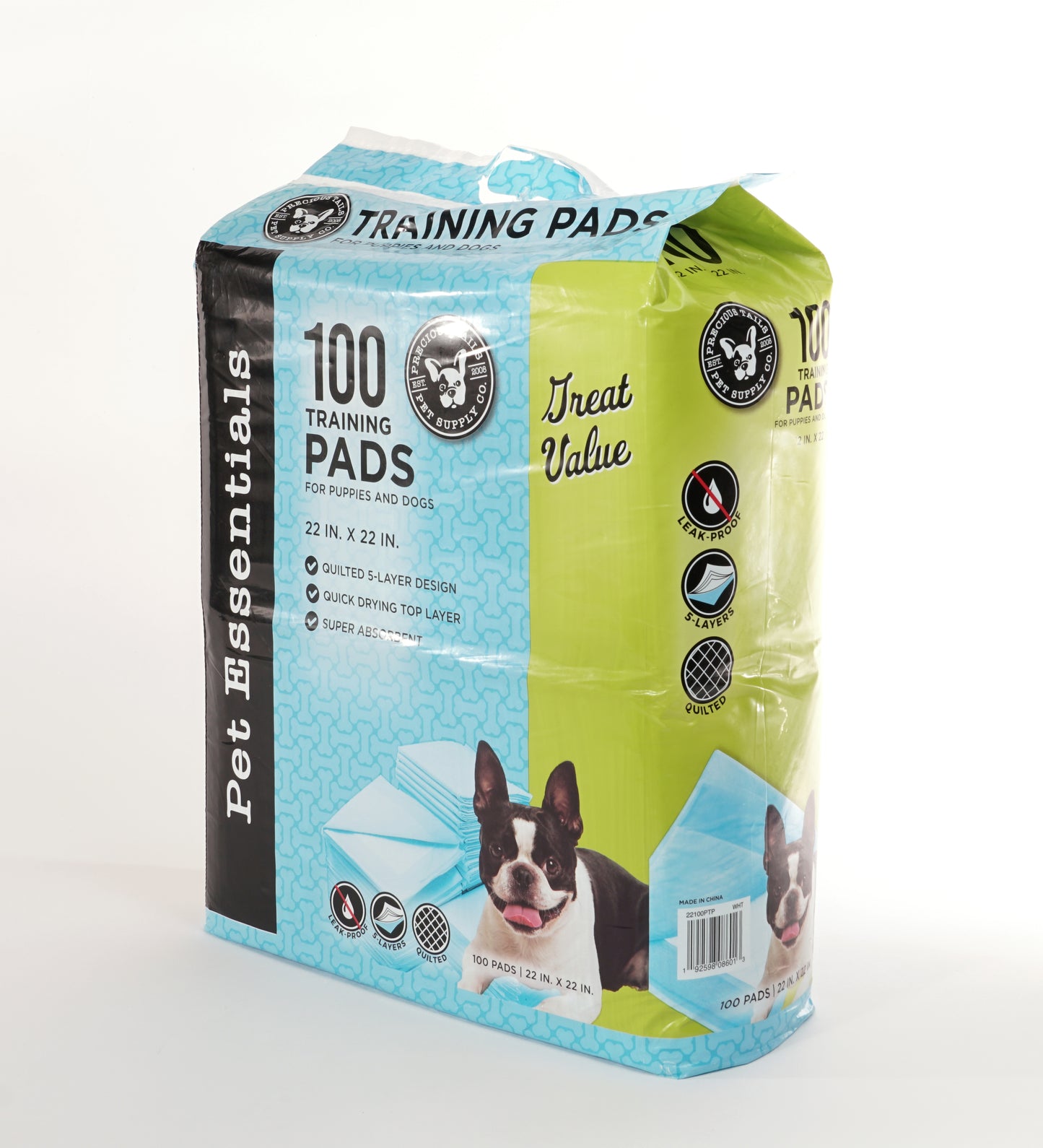 Precious Tails Pet Pee Pads, Potty Pads for Dogs, Leak-Proof Training Pads,  100 CT