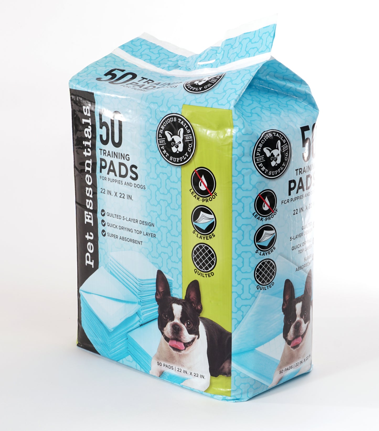 Precious Tails Pet Pee Pads, Potty Pads for Dogs,  Leak-Proof Dog Training Pads,  50 CT