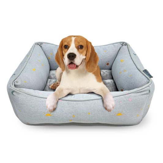 Paws and Décor Celestial Cuddler - Ultra-Plush, Comfort Printed Pet Bed for Dogs and Cats - Cozy, Durable, and Luxurious Sleep Space with Stellar Design