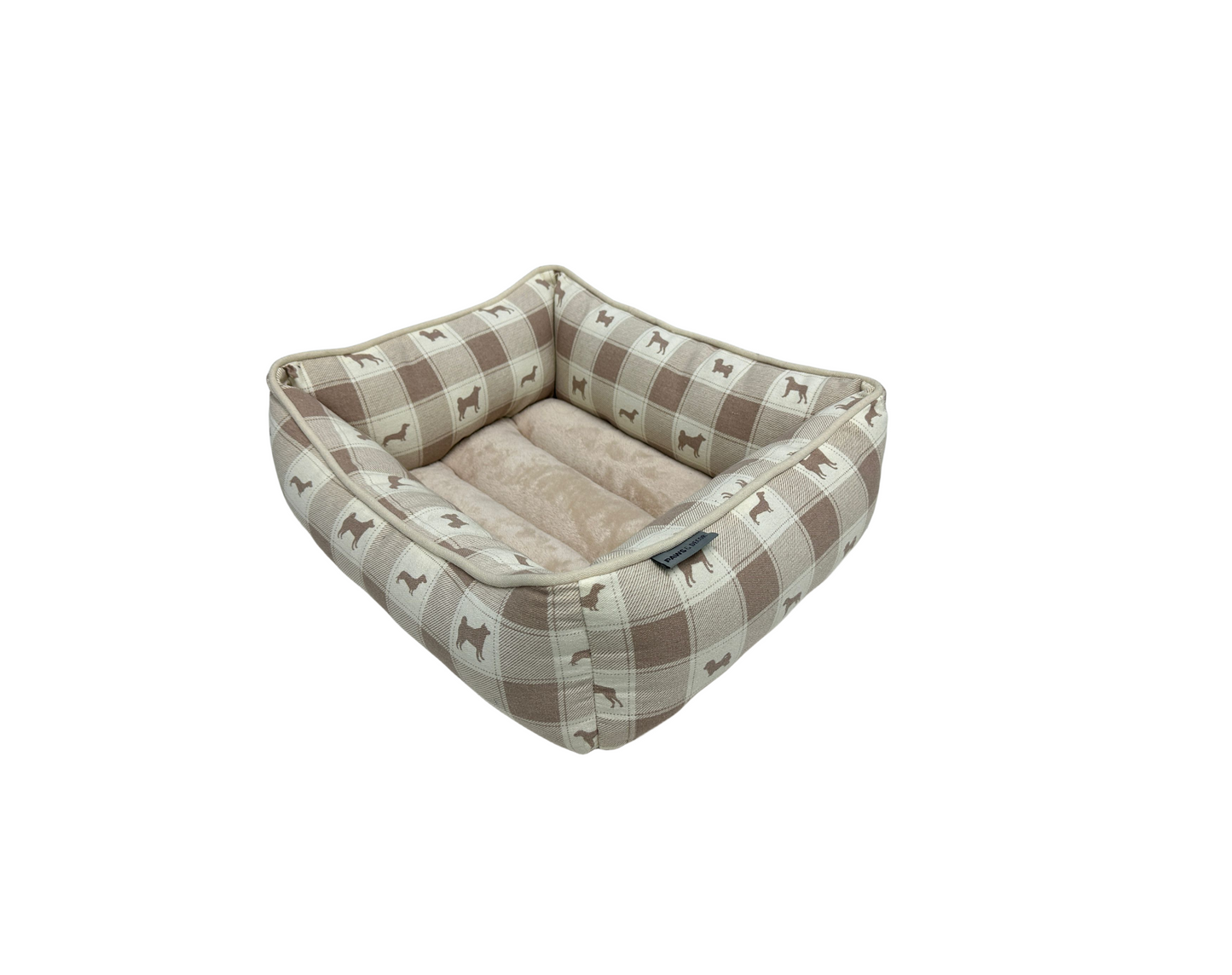 Paws and Décor All Over Plaid Dogs Cuddler - Ultra-Plush, Comfort Printed Pet Bed for Dogs and Cats - Cozy, Durable, and Luxurious Sleep Space with Stellar Design