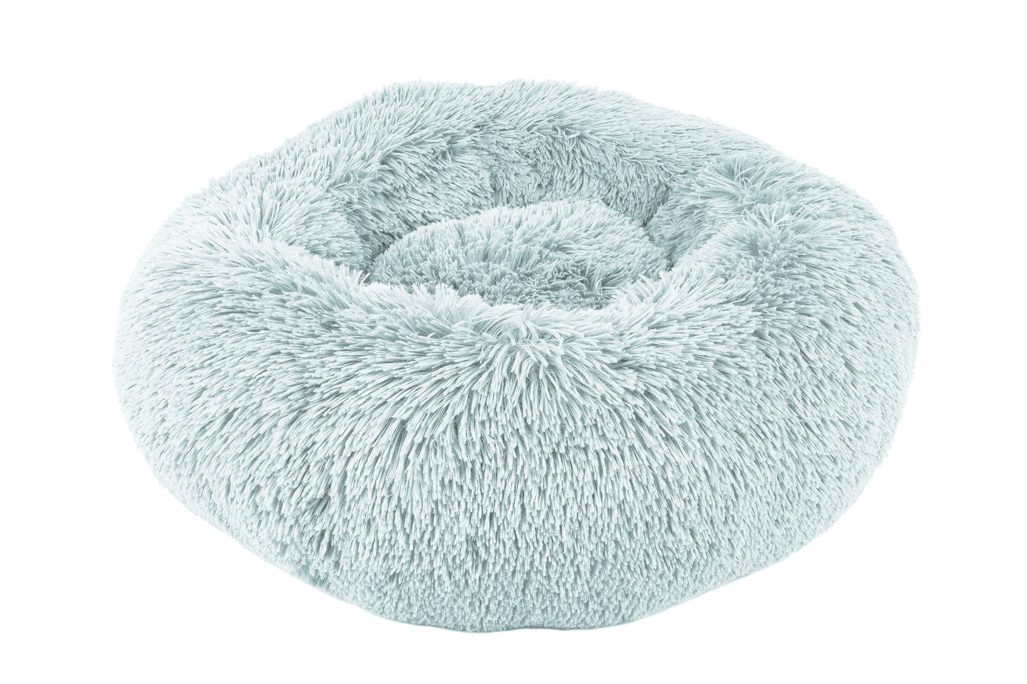 Details Calming Dog and Cat Bed, Soft Round Donut Bed for Pets, Super Lux, Shaggy Fur Cushion Beds