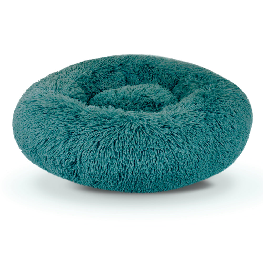 Details Calming Dog and Cat Bed, Soft Round Donut Bed for Pets, Super Lux, Shaggy Fur Cushion Beds