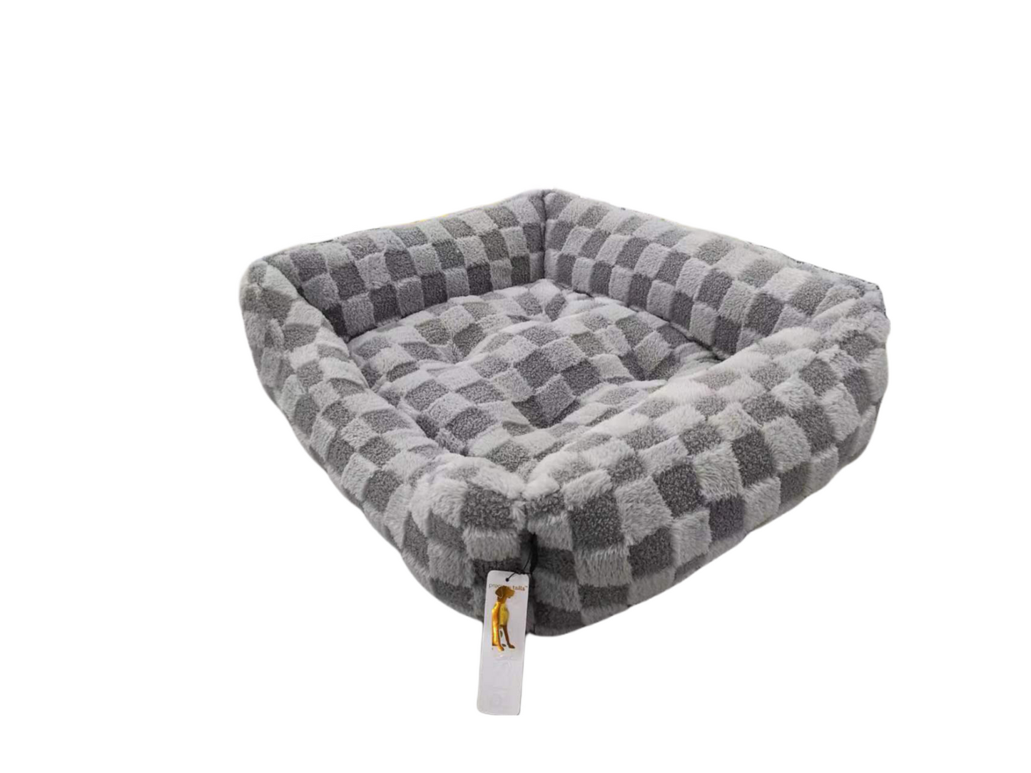 Reserve Checkered Cuddler, Ultra-Soft & Elegant Pet Bed for Dogs & Cats, Designed for Comfort and Durability