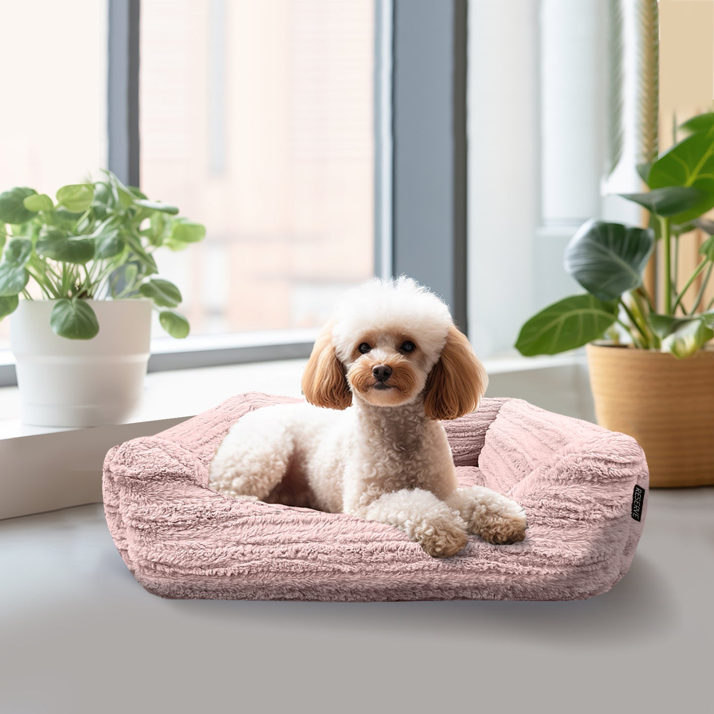 Reserve Jacquard Cuddler, Ultra-Soft & Elegant Pet Bed for Dogs & Cats, Designed for Comfort and Durability