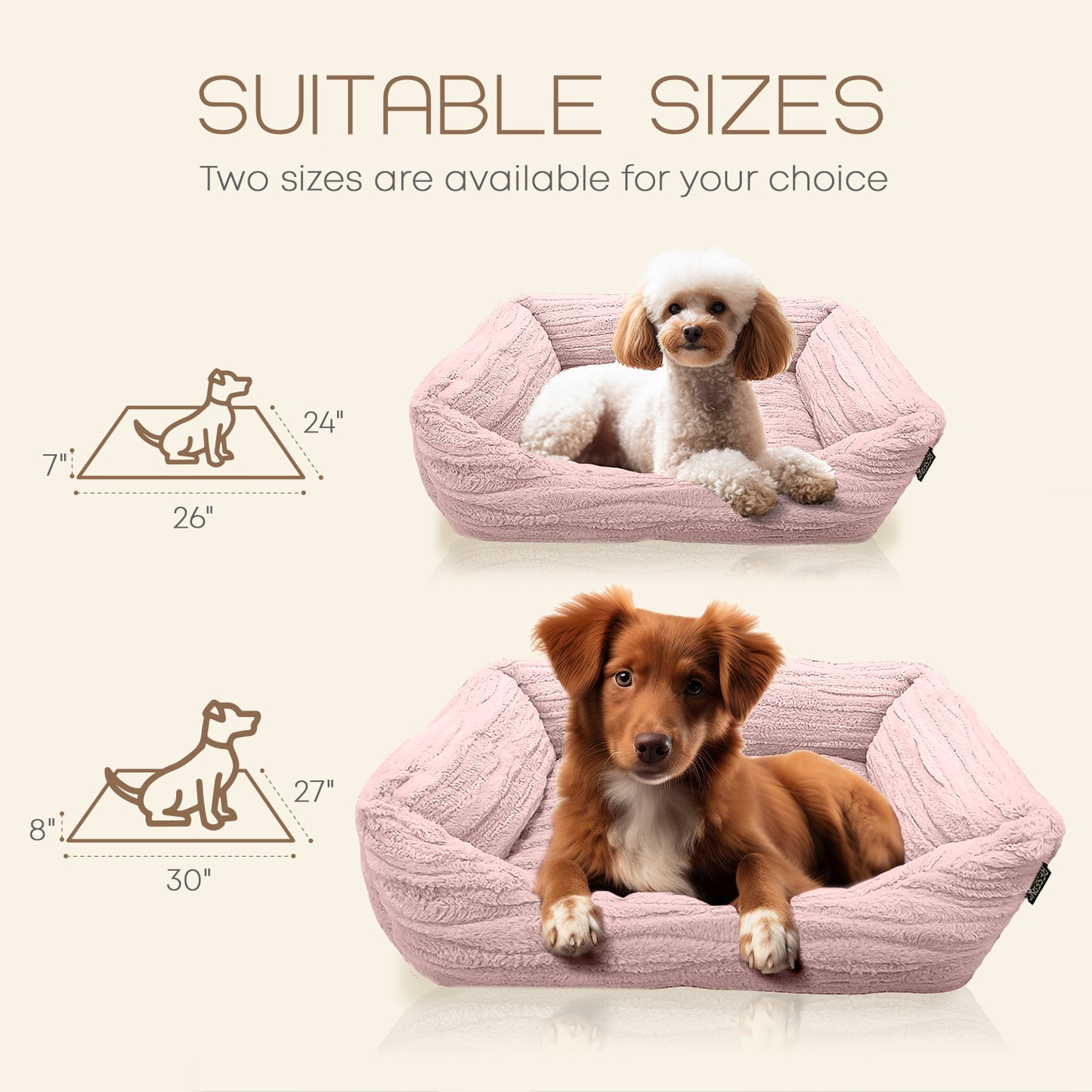 Reserve Jacquard Cuddler, Ultra-Soft & Elegant Pet Bed for Dogs & Cats, Designed for Comfort and Durability