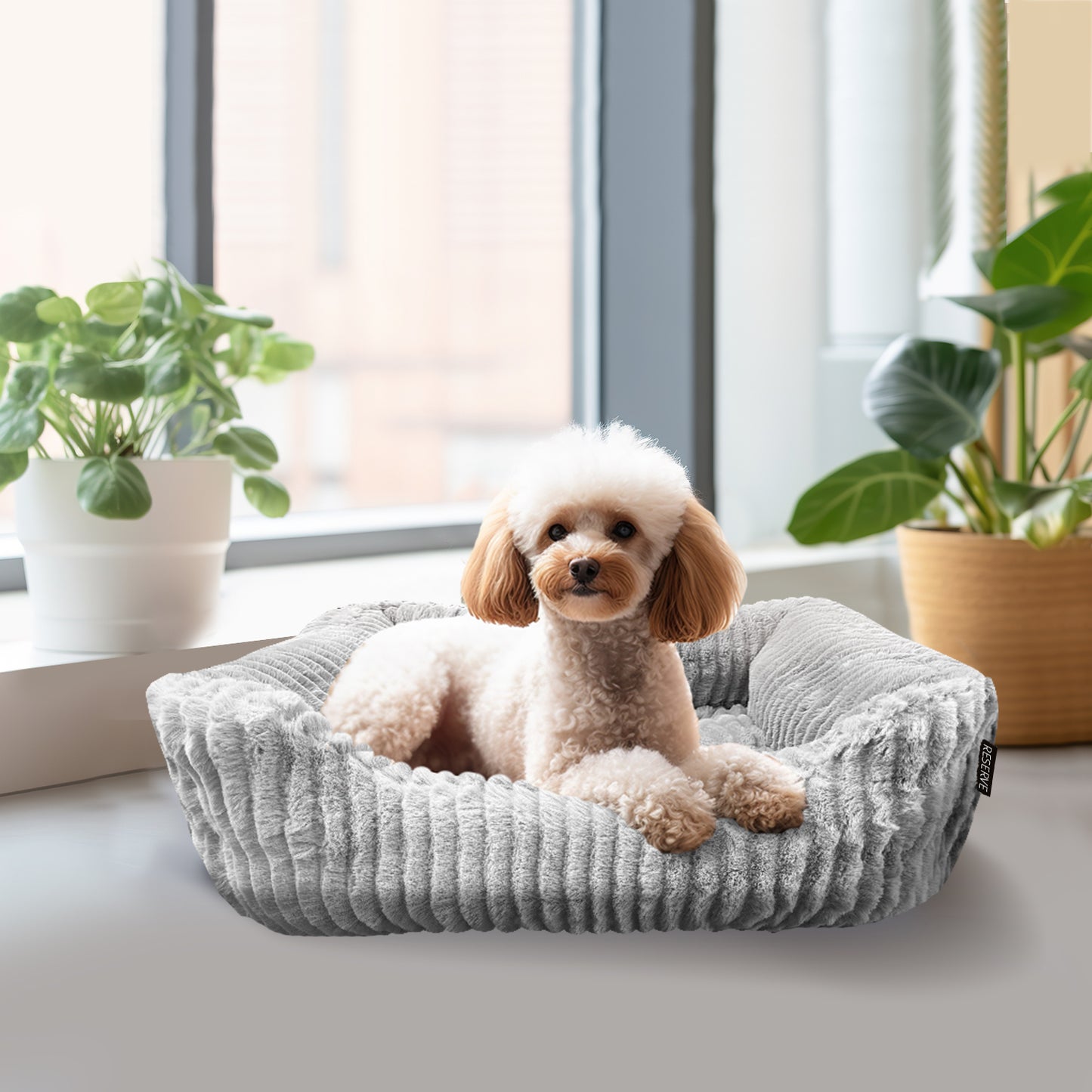 Reserve Jacquard Cuddler, Ultra-Soft & Elegant Pet Bed for Dogs & Cats, Designed for Comfort and Durability