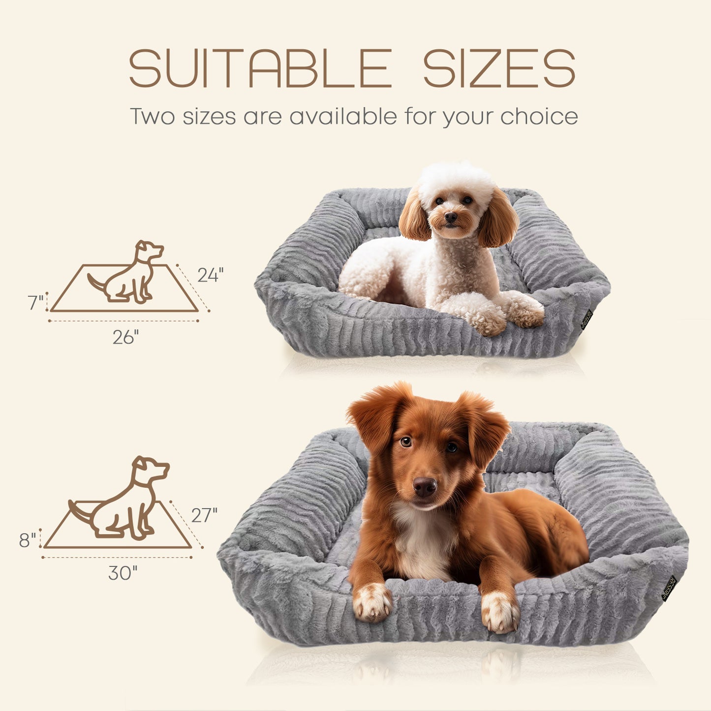 Reserve Jacquard Cuddler, Ultra-Soft & Elegant Pet Bed for Dogs & Cats, Designed for Comfort and Durability