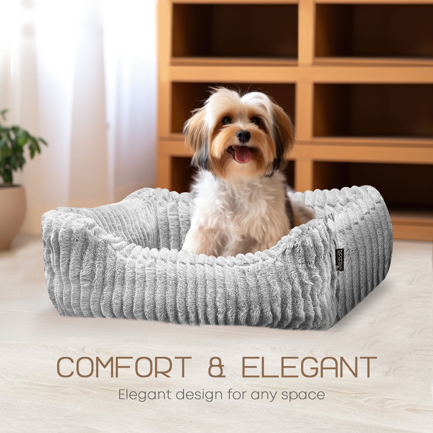 Reserve Jacquard Cuddler, Ultra-Soft & Elegant Pet Bed for Dogs & Cats, Designed for Comfort and Durability