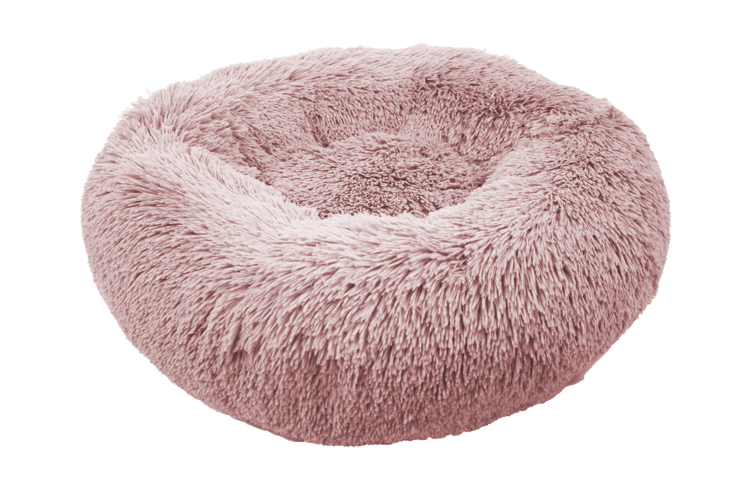 Details Calming Dog and Cat Bed, Soft Round Donut Bed for Pets, Super Lux, Shaggy Fur Cushion Beds