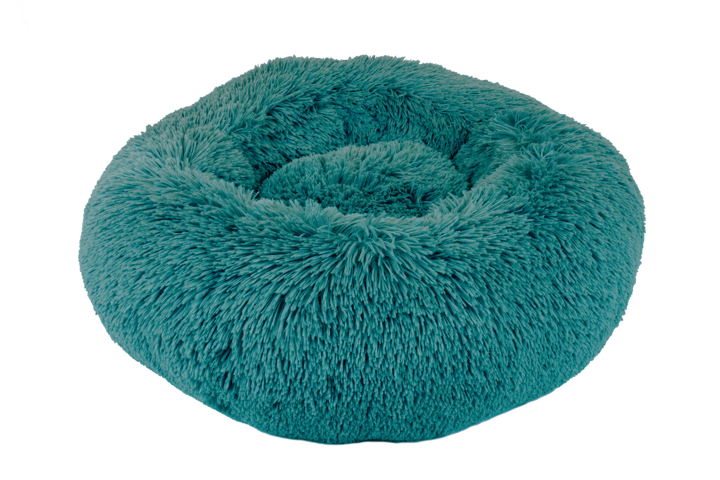 Details Calming Dog and Cat Bed, Soft Round Donut Bed for Pets, Super Lux, Shaggy Fur Cushion Beds