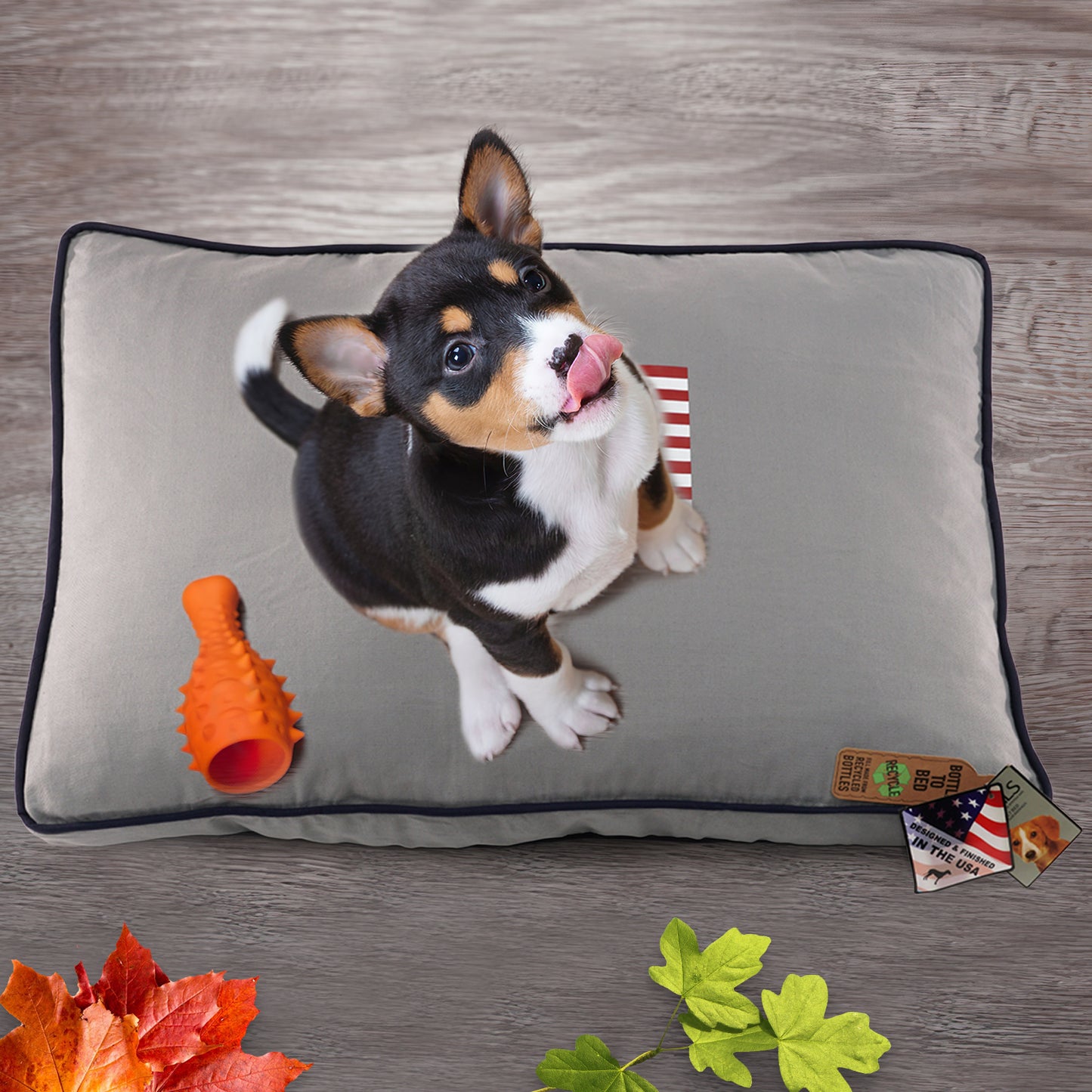 Details Orthopedic Pet Pillow Bed, Dog Crate Beds Foam Cushion with Removable and Washable Cover, God Bless America