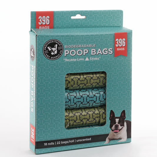 Precious Tails Dog Poop Bags 396 Ct. Durable and Leak-Proof Biodegradable Pet Waste Bag Refills