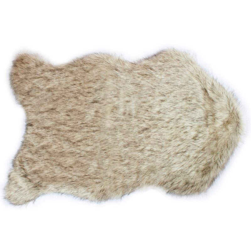 Precious Tails Faux Fur Dog  Bed -  Furry Dog Mat for Sleeping - Couch Cover Protector for Pet Cats and Dogs