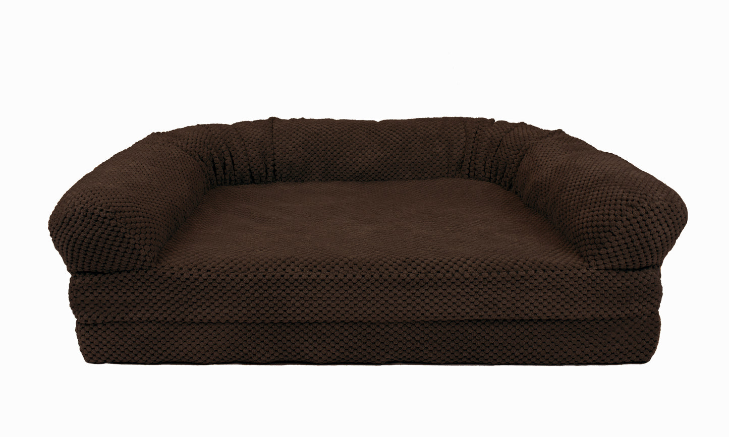 Precious Tails Orthopedic Bolstered Fold Out Round Chaise Dog Bed