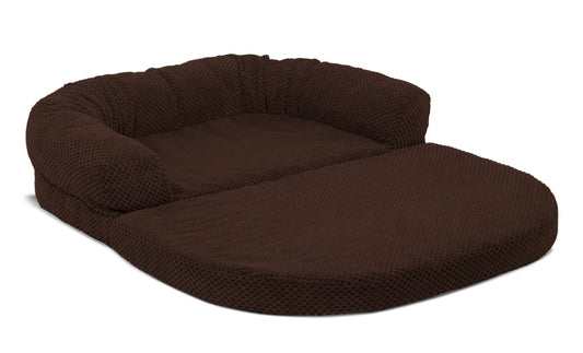 Precious Tails Orthopedic Bolstered Fold Out Round Chaise Dog Bed