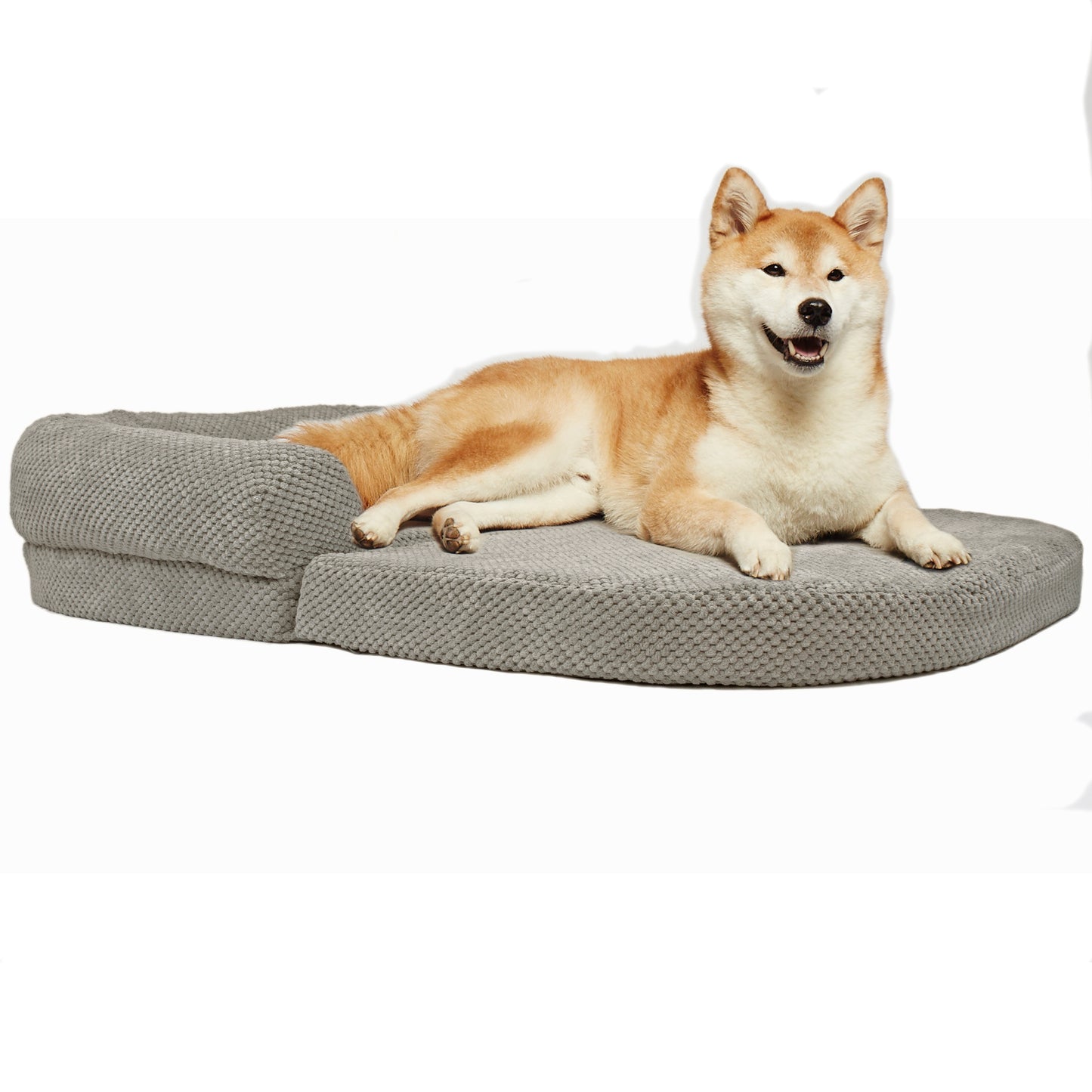 Precious Tails Orthopedic Bolstered Fold Out Round Chaise Dog Bed