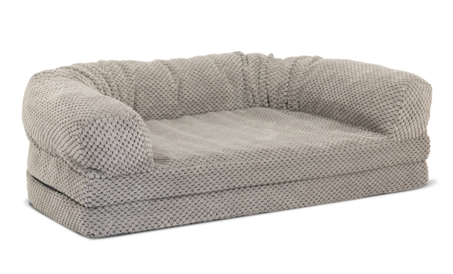 Precious Tails Orthopedic Bolstered Fold Out Round Chaise Dog Bed