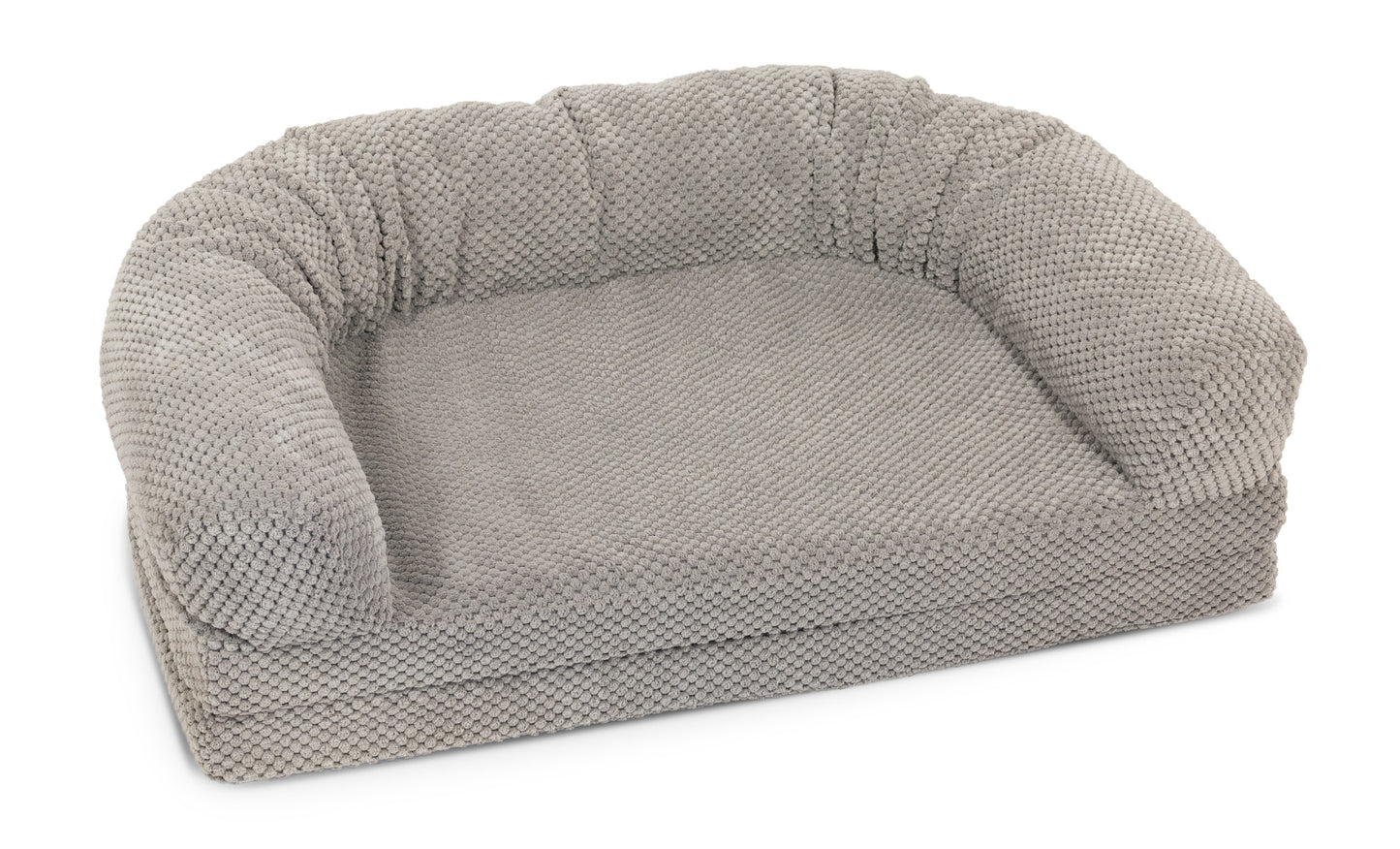 Precious Tails Orthopedic Bolstered Fold Out Round Chaise Dog Bed