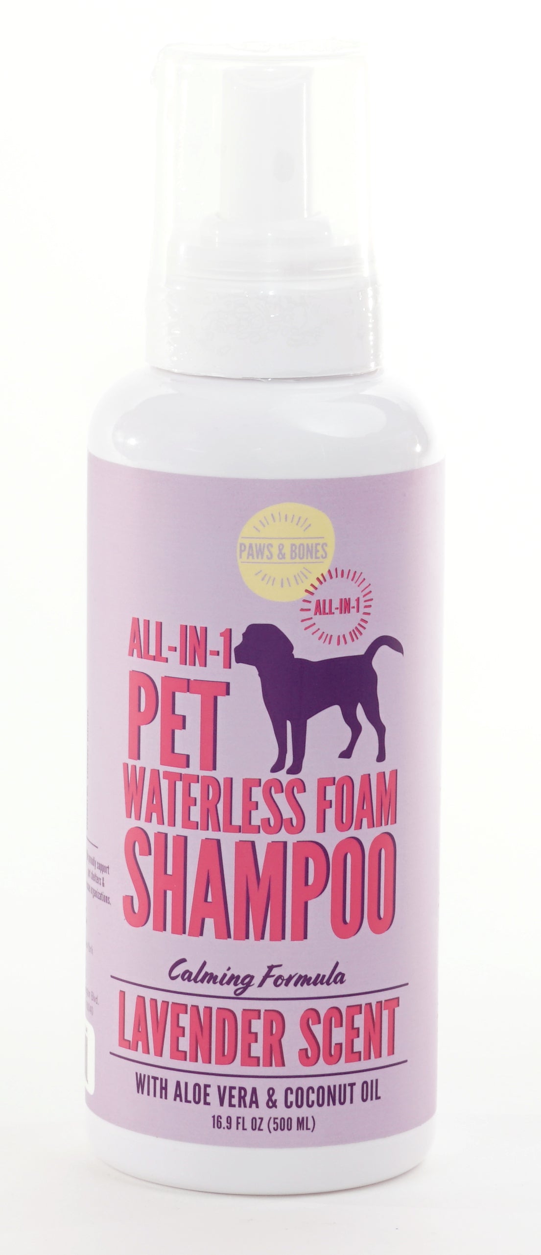 Precious Tails 2-in-1 Calming Waterless Foam Shampoo Cleanser for Pet Grooming, Cleanse, Moisturizes, Detangles, Rinse Free