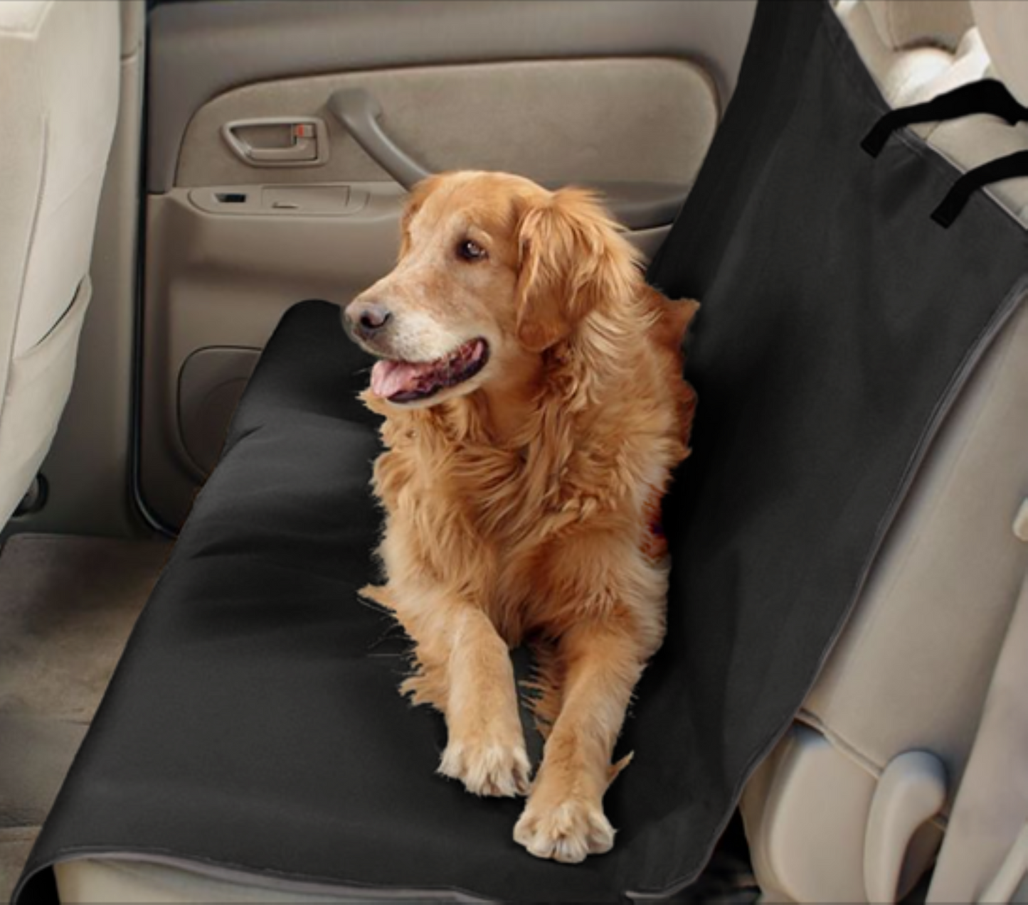 Co-Pilot Waterproof Dog Seat Cover for Back Seat - Pet Car Cover  - Nonslip Bench Protector for Dogs