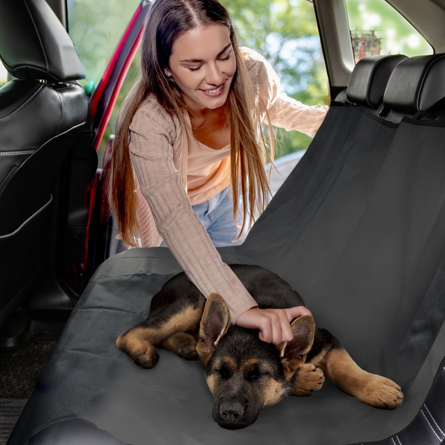 Co-Pilot Waterproof Dog Seat Cover for Back Seat - Pet Car Cover  - Nonslip Bench Protector for Dogs