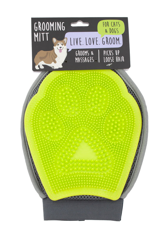 Precious Tails Pet Hair Remover Glove, Gentle Pet Grooming Glove Brush, Massage Mitt  for Fur of Cats and Dogs