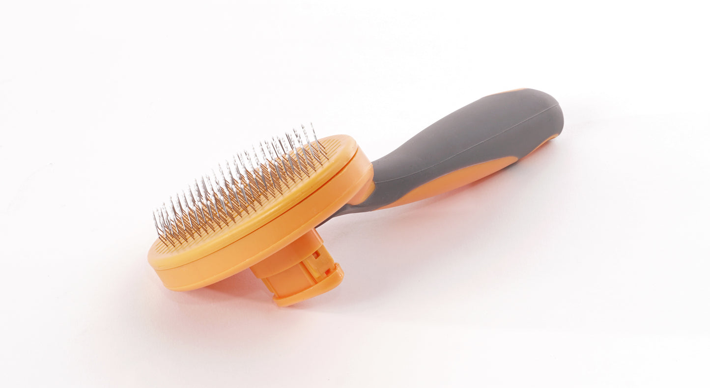 Precious Tails Dog Brush, Cat Brush, Pet Detangling Grooming Brush for Hair Removal of Pets, Retractable Slicker Brush