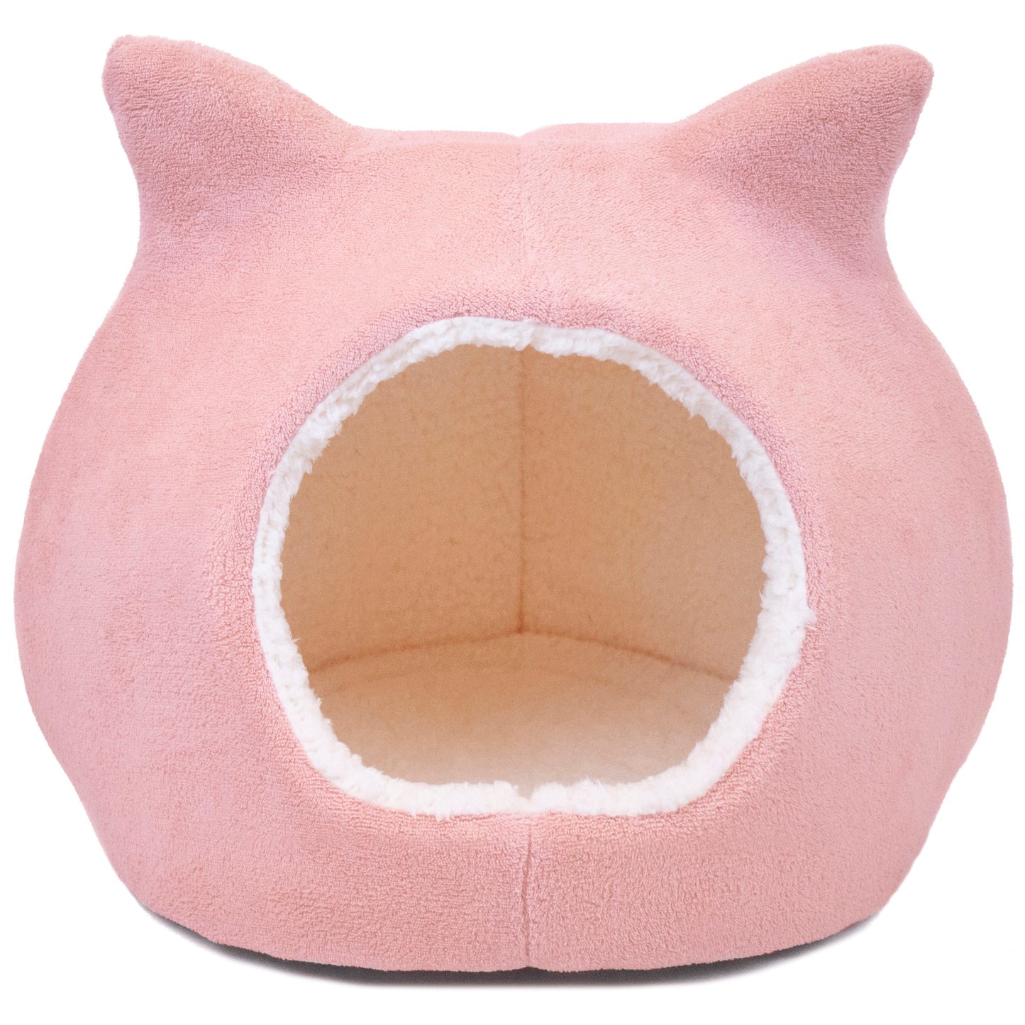 Details Cat Bed, Cave Beds for Cats, Sherpa Fleece Cat House/Tent with Removable Cushion for Pet Kittens