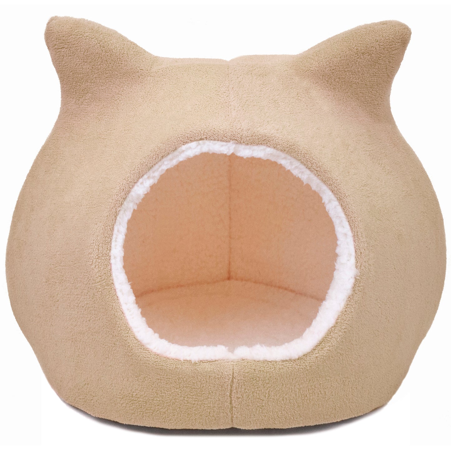 Details Cat Bed, Cave Beds for Cats, Sherpa Fleece Cat House/Tent with Removable Cushion for Pet Kittens