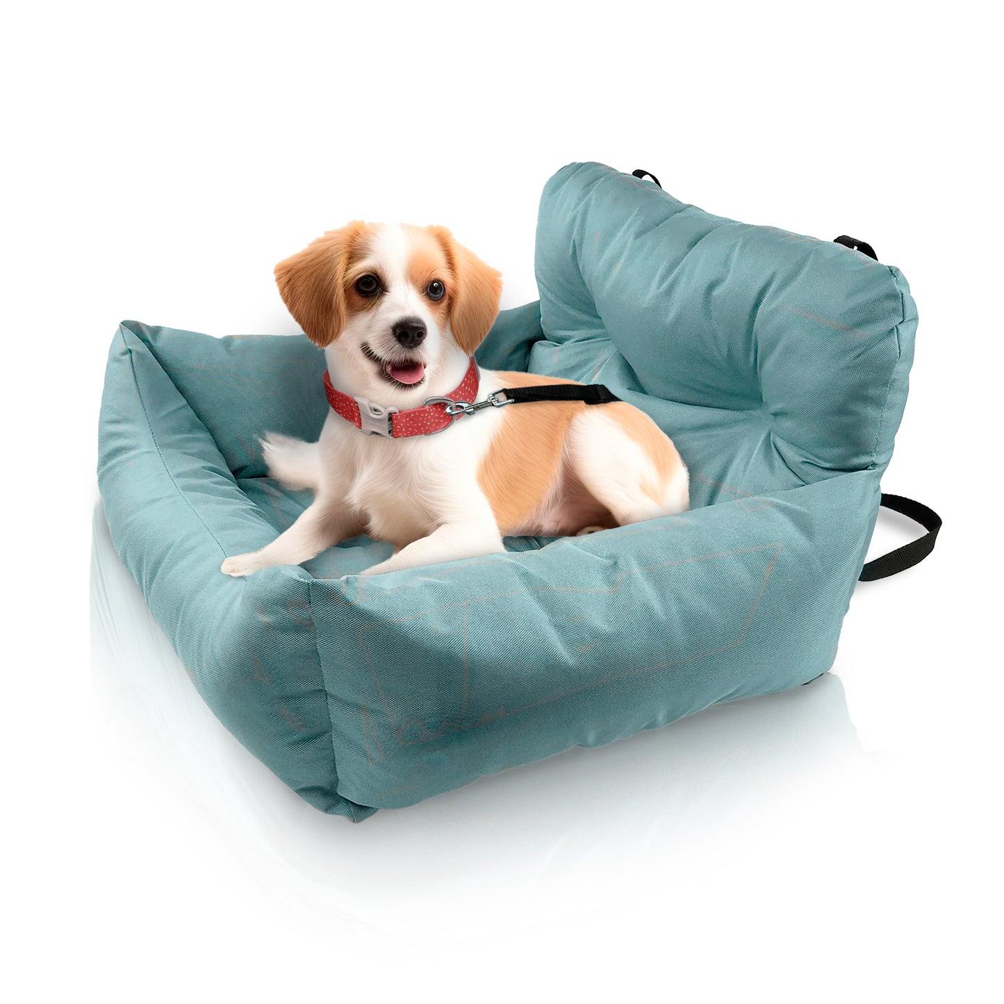 Co-Pilot Dog Beds for Cars -  Booster Safety Car Seats for Small Dogs - Travel Pet Bed, Seat Belt Compatible