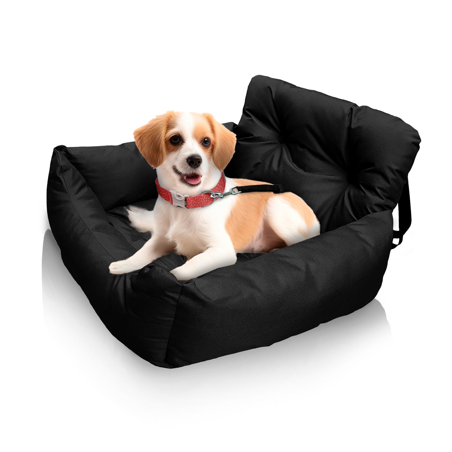 Co-Pilot Dog Beds for Cars -  Booster Safety Car Seats for Small Dogs - Travel Pet Bed, Seat Belt Compatible